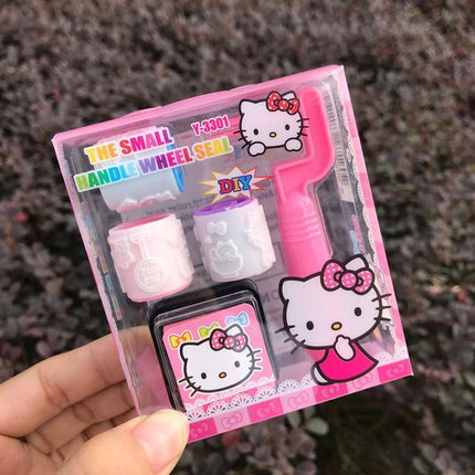 Inking Rubber Stamp Roller Scroll Seal Stamps DIY Scrapbooking Kid Craft Cartoon - Aimall
