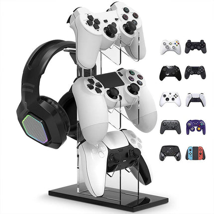 3 Tier Gamepad and Headset Display Stand for Gaming Accessories Organization