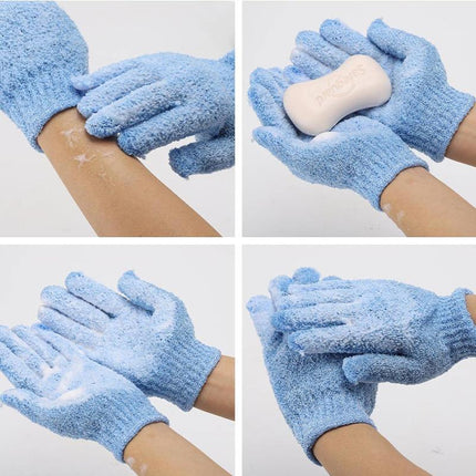 1 Pair Exfoliating Gloves Bath Shower Massage Spa Body Hand Scrub Mitt Towel - Aimall