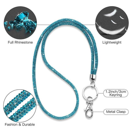 4PCS Bling Keychain Phone Lanyard Neck Strap Hanging Cord Phone Anti-lost Rope