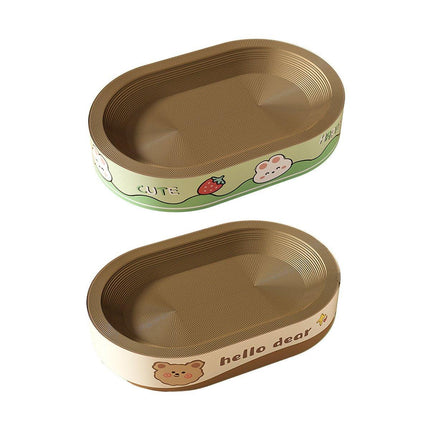Extra-Large Oval Cat Scratching Board Durable Pet Toy Cat Kittens Wear Resistant