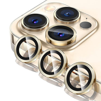 For iPhone 14pro/max Metal Camera Lens Glass Screen Protector - Aimall