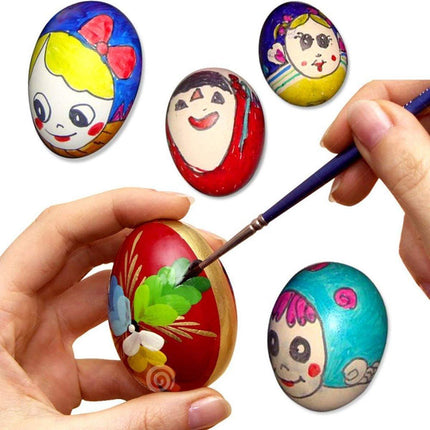 Plastic Painting Eggs DIY Toy Fake Eggs Colourful Drawing Craft Durable Egg