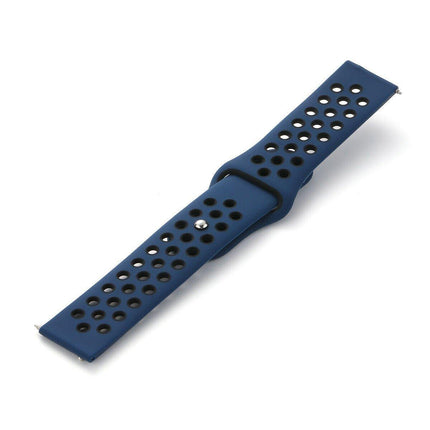 22mm 20mm Silicone Sports Watch Band for Samsung Huawei Huami Two-Tone Strap