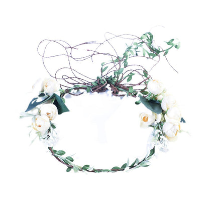 Bridal Floral Headdress Flower Crown Vacation Beach Wedding Simulation Hair Band