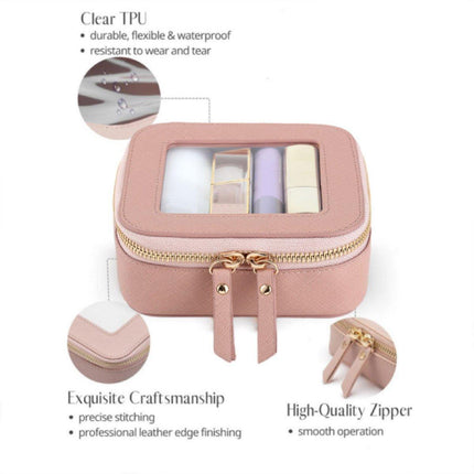 Clear Waterproof Travel Makeup Bag Portable Cosmetic Toiletry Organizer Box