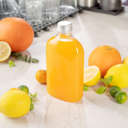 20x Clear Plastic Juice Bottles 250ml 350ml Reusable Milk Tea Beverage Bottles