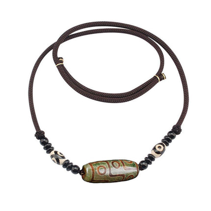Ethnic Bead Choker Necklace Cotton Linen Fashion Jewelry Accessories for Women