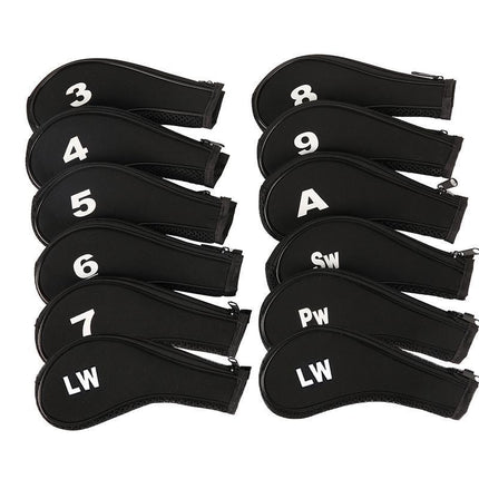 12Pcs Golf Head Cover Iron Putter Driver Headcover Protective Set Club Covers - Aimall