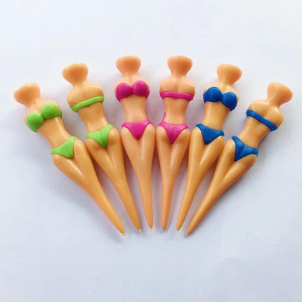 25PCS Durable 80MM Golf Nails Novelty Bikini Design Plastic Golf Accessories