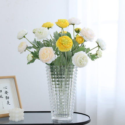 5pcs Artificial Peony Silk Flowers Bouquet Decor Faux Floral Arrangements