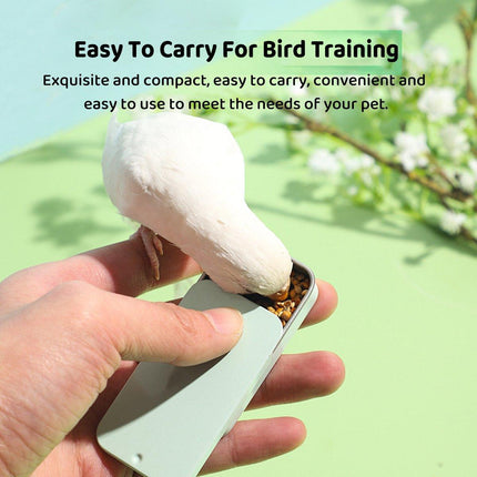 2PCS Bird Training Food Box Parrot Feeding Tank Tiger Skin Peony Reward Feeder