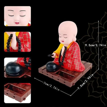 Little Novice Monk Car Ornaments Decorative Figurines Cute Home Office Decor