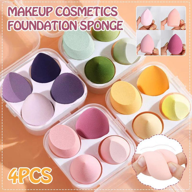 4PCS Value Makeup Foundation Blender Sponge Blending Puff Cosmetic Beauty Eggs - Aimall