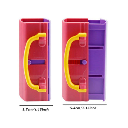 Adjustable Folding Juice Box Holder No-Squeeze Cup for Little Ones 2-Pack