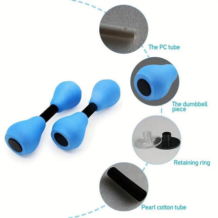 2pcs Aquatic Exercise Dumbbells for Ladies and Youth Home Gym Fitness Equipment