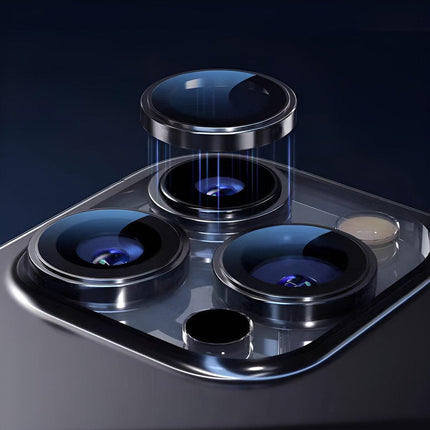 For Apple iPhone 15 Pro/Pro Max Camera Lens Protector Glass Screen Metal Ring