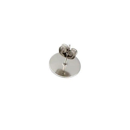 50/100/200PCS Earring Stud Posts Pads+Nut Backs Silvery Surgical Steel DIY Craft 4MM - Aimall