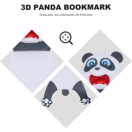 2pcs Cute 3D Panda Bookmarks Creative Animal Bookmarks for Reading Lovers