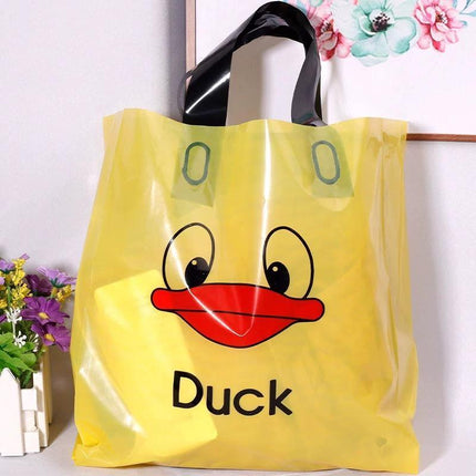 50x Reusable Plastic Tote Bag Eco Friendly Shopping Bags Durable Large Capacity