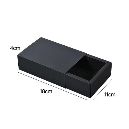 25X Black Kraft Paper Drawer Jewelry Package Necklace Bracelet Gift Package box - Aimall