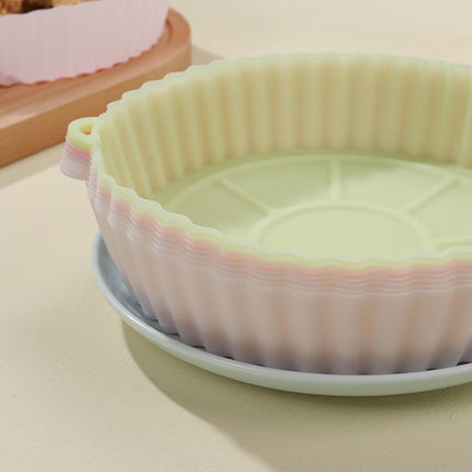 2X Air Fryer Silicone Pot Air Fryer Basket Liners Non-Stick Reusable Baking Tray - Aimall