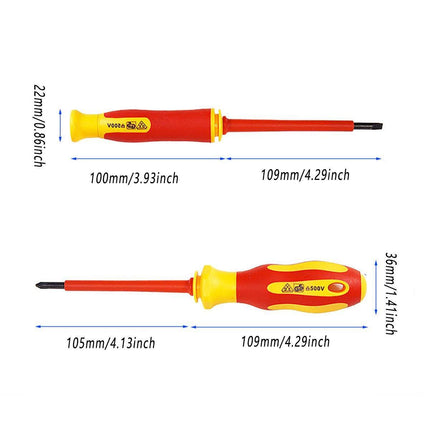 10PCS Insulated Screwdriver Set Multifunctional Electrician Tool Kit Bag Home