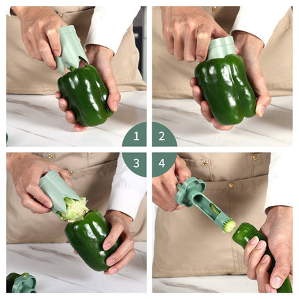 Plastic Pepper Seed Remover Corer Kitchen Utensil Fruit Vegetable Core Pulling