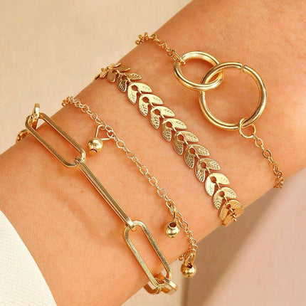 Fashion Multi Layer Tassel Bracelet Set Retro European American Style Jewelry