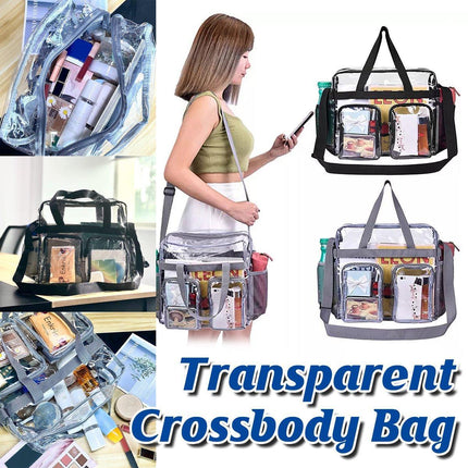 Clear Tote Bag Plastic Transparent Purse Handbag Zipper Security Event Stadium