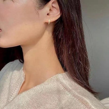 Korean Style Round Earrings for Women Fashion All Matching Buckle Jewelry
