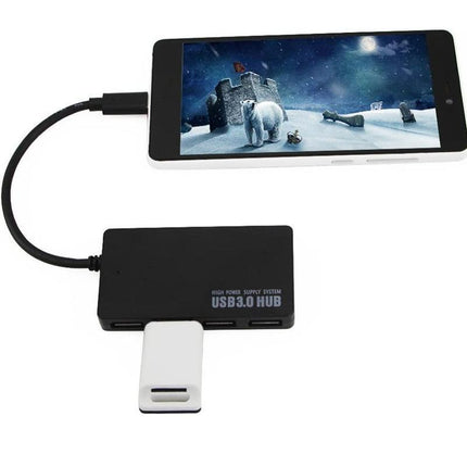 USB Type-C 3.0 4 Port Multi Extension HUB Expansion High Speed Silm - Aimall