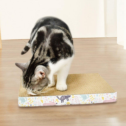 Cat Scratch Board Scratching Post Toys Gym Cardboard Sisal Pet Scratcher Mat - Aimall