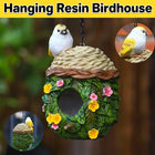 Resin Hanging Birdhouse Outdoor Garden Birdhouse for Birds Wild Birds Nesting