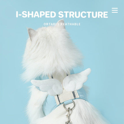 Pet Angel Wings Dog Vest Leash Cat Harness Anti-Break Walking Dog Leash Set