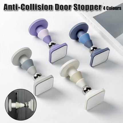 Silicone Silent Door Stopper with Suction Base and Secure Hold Catch Design