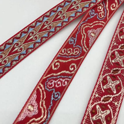 45 Meters Of Woven Ribbon Trim Ribbon Fabric Ribbon Fabric Border Geometric - Aimall