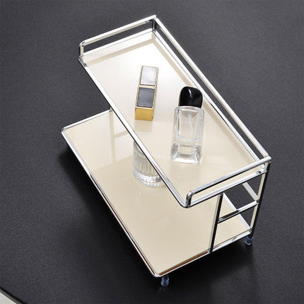 Kitchen Bathroom Desktop Storage Rack Water Cup Holder Cosmetic Iron Shelf