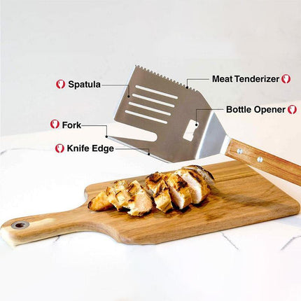 5 in 1 BBQ Spatula Grill Tool Multifunction Cooking Utensil Outdoor Accessories