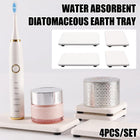 4PCS/Set Water Absorbent Diatomite Tray Diatomaceous Earth Kitchen Soap Dish