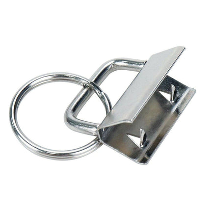 50X 27MM DIY Craft Key Fob Keychain Hardware With Plier Wristlets Tail Clip Gift