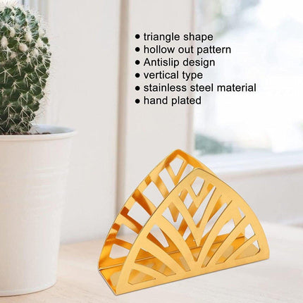 2 Nordic Hollow Napkin Holder Stainless Steel Tissue Dispenser Organiser Kitchen