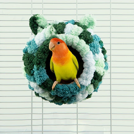 Hanging Warm Cotton Nest Hammock Cozy Bed for Parrots and Other Bird Species