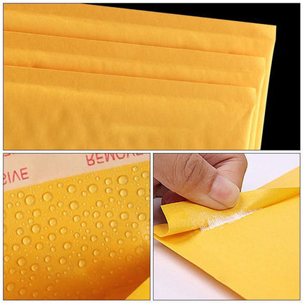 25PCS Poly Bubble Mailer Yellow Colour Multi-Size Plastic Padded Bag - Aimall