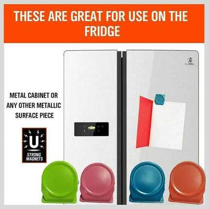 16 Magnetic Clips Fridge Strong Magnet Metal Clamp Note Photo Hanger Holder Hook - Aimall