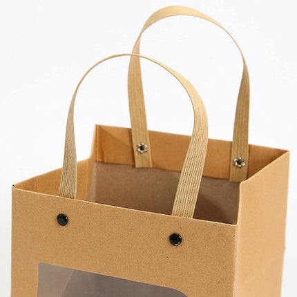 Square Paper Bags Standard Kraft Material Sturdy Multipurpose Available 3 Sizes