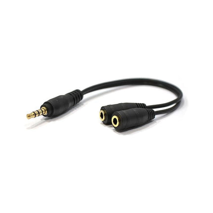 2 AUX Earphone Y Splitter 3.5mm Audio Cable Headphone Headset Auxiliary Adapter - Aimall