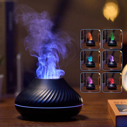 Flame Essential Oil Diffuser,Air Diffuser,Ultrasonic Aromatherapy Air Humidifier - Aimall