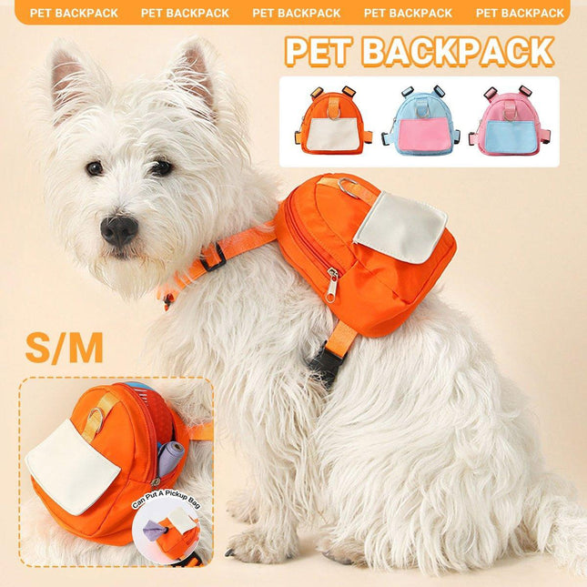 Pet Backpack Cartoon Dog Bag Outdoor Travel Small Pet Carrier Bag Supplies