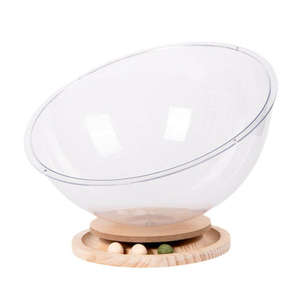 Four Seasons Acrylic Space Capsule Cat Bed Semi-closed Cool Nest Turntable Toy